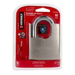 Candados Acorazado 60mm S6 Hierro 3llaves Anti-Ganzua Hermex 43314 Hermex-Candados Acorazado 60mm S6 Hierro 3llaves Anti-Ganzua 