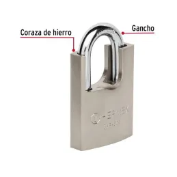 Candados Acorazado 50mm S6 Hierro 3llaves Anti-Ganzua Hermex 43313 Hermex-Candados Acorazado 50mm S6 Hierro 3llaves Anti-Ganzua 