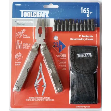  Alicates Multiherramientas 23 en 1 Multi-Tool 6" Toolcraft TC0667 15.847458 Multiherramientas 23 en 1 Multi-Tool 6" Toolcraft T