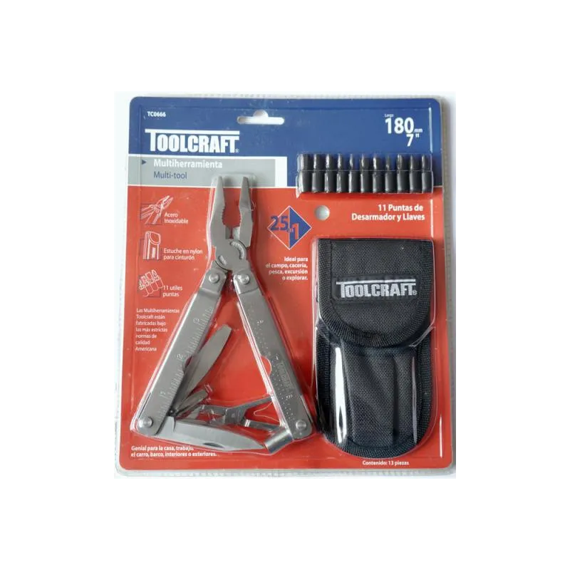 Multiherramientas 25 en 1 Multi-Tool 7" Toolcraft TC0666