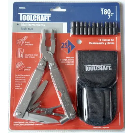 Multiherramientas 25 en 1 Multi-Tool 7" Toolcraft TC0666