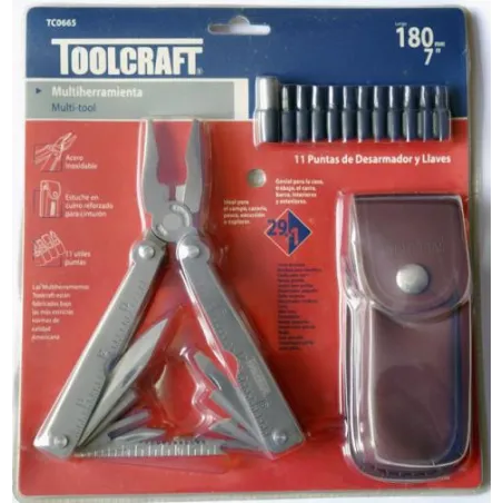  Alicates Multiherramientas 29 en 1 Multi-Tool 7" Toolcraft TC0665 26.271186 Multiherramientas 29 en 1 Multi-Tool 7" Toolcraft T