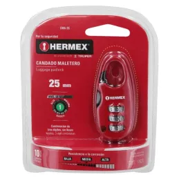 Candados de Combinacion 25mm S1 3Digitos Maletero Maleta Hermex 43350 Hermex-Candados de Combinacion 25mm S1 3Digitos Maletero M