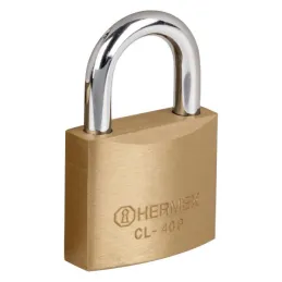 Candados 40mm S4 2llaves Hermex 23515 Hermex-Candados 40mm S4 2llaves Hermex 23515 Cuerpo de latón sólido con acabado pulido y g