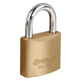 Candados 30mm S3 2llaves Hermex 23514 Hermex-Candados 30mm S3 2llaves Hermex 23514 Cuerpo de latón sólido con acabado pulido y g