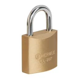 Candados 20mm S1 2Piezas 2llaves Hermex 23513 Hermex-Candados 20mm S1 2Piezas 2llaves Hermex 23513 Cuerpo de latón sólido con ac