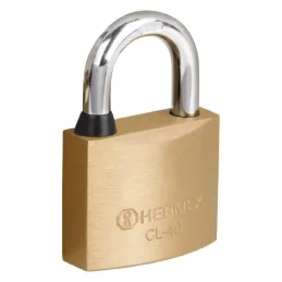 Candados 40mm S5 2llaves Hermex 43428 Hermex-Candados 40mm S5 2llaves Hermex 43428 Cuerpo de latón sólido con acabado pulido y g