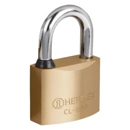 Candados 60mm S7 3llavesPuntos Hermex 43302 Hermex-Candados 60mm S7 3llavesPuntos Hermex 43302 Cuerpo de latón sólido acabado pu