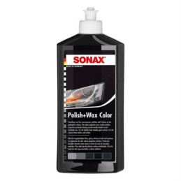 Cera Liquida Polish & Wax Color NanoPro 500ml Negro, Limpia abrillanta y protege, 296100 SONAX