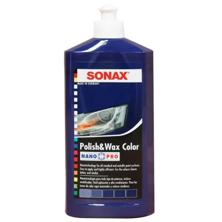 Cera Liquida Polish & Wax Color NanoPro 500ml Azul Limpia abrillanta y protege, 296200 SONAX 24.576271 Cera Polish &amp; Wax Co