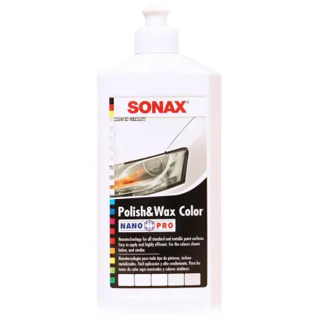  Cera Liquida Polish & Wax Color NanoPro 500ml Blanco Limpia abrillanta y protege, 296000 SONAX 24.576271 Cera Polish &amp; Wax 