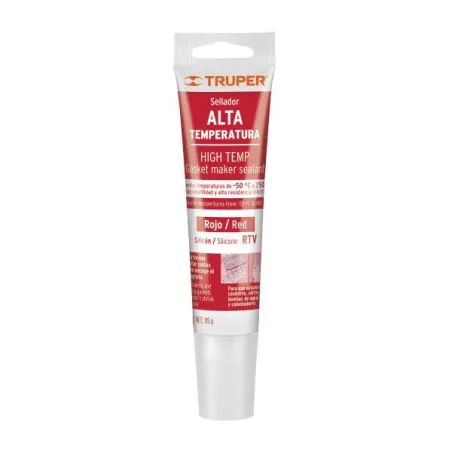  Silicona Alta Temperatura 85g Rojo, Vulcaniza a temperatura ambiente resiste max 250 grados Centigrados, ALTER-R 17566 Truper 5