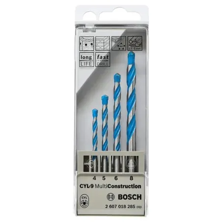 Juegos Brocas Multiconstruction 4,5,6,8mm 4pzas CYL-9 Bosch 2607018285