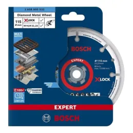 Discos Diamantados para Metal 115mm x22.23mm X-LOCK Expert Bosch 2608900532 Bosch-Discos Diamantados para Metal 115mm x22.23mm X