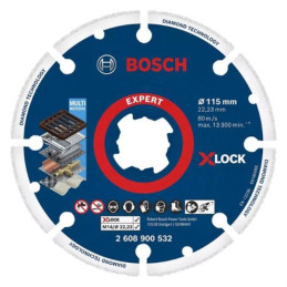 Discos Diamantados para Metal 115mm x22.23mm X-LOCK Expert Bosch 2608900532