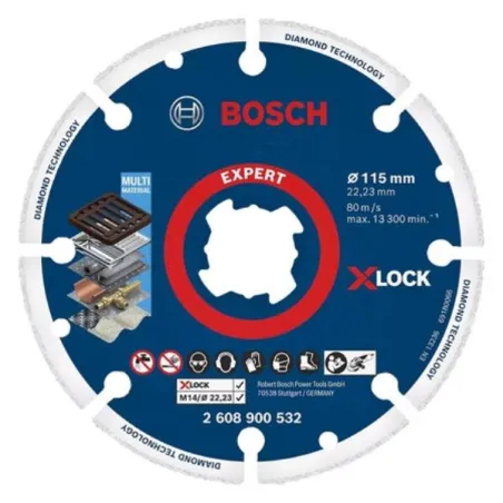 Discos Diamantados para Metal 115mm x22.23mm X-LOCK Expert Bosch 2608900532 Bosch-Discos Diamantados para Metal 115mm x22.23mm X
