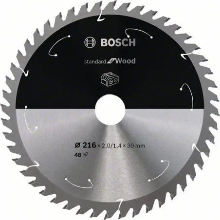 Discos de Sierra 216mm 48D x30m Standard Madera Cordless Bosch 2608837726 Bosch-Discos de Sierra 216mm 48D x30m Standard Madera 