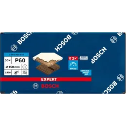 Discos de Lijas 150mm G60 6Huecos x50u Expert Best for Wood&Paint C470 Bosch 2608900918 Bosch-Discos de Lijas 150mm G60 6Huecos 