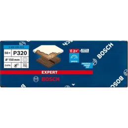 Discos de Lijas 150mm G320 6Huecos x50u Expert Best for Wood&Paint C470 Bosch 2608900924 Bosch-Discos de Lijas 150mm G320 6Hueco