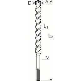 Brocas SDS Max-4 18mm x40x54cm para Martillo Bosch 2608685863 Bosch-Brocas SDS Max-4 18mm x40x54cm para Martillo Bosch 260868586