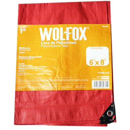 Lona 6x8" Rafia Polietileno Multiproposito Rojo Wolfox WF0019