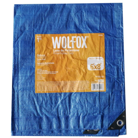 Lona 6x8" Rafia Polietileno Multiproposito Azul Wolfox WF6009