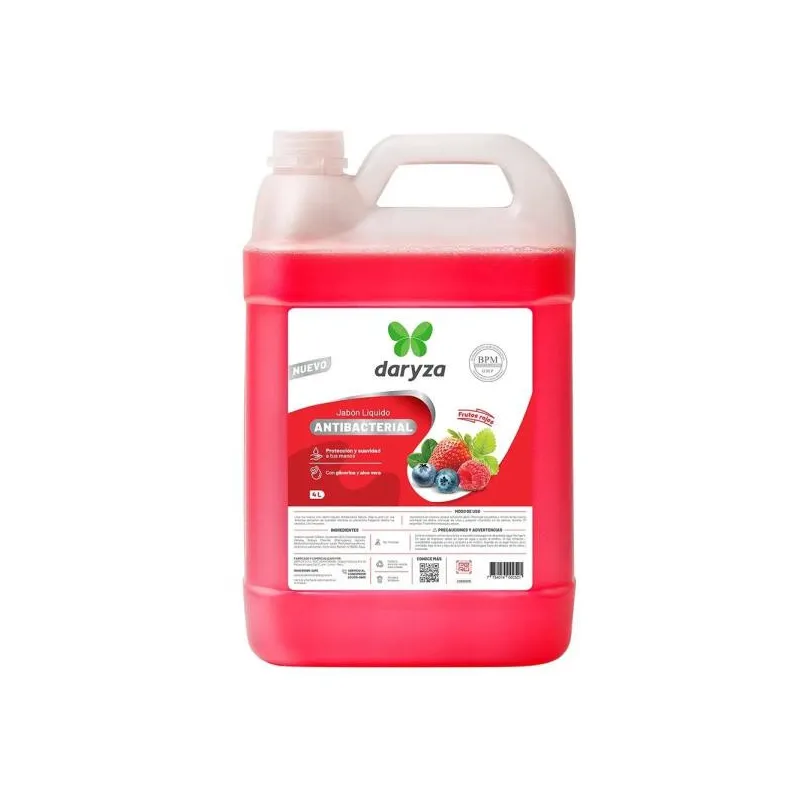 Jabon Liquido de Manos 4L Antibacterial Frutos Rojos Daryza 30875