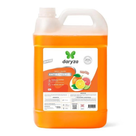 Jabon Liquido de Manos 4L Antibacterial Frescura Citrica Daryza 30877
