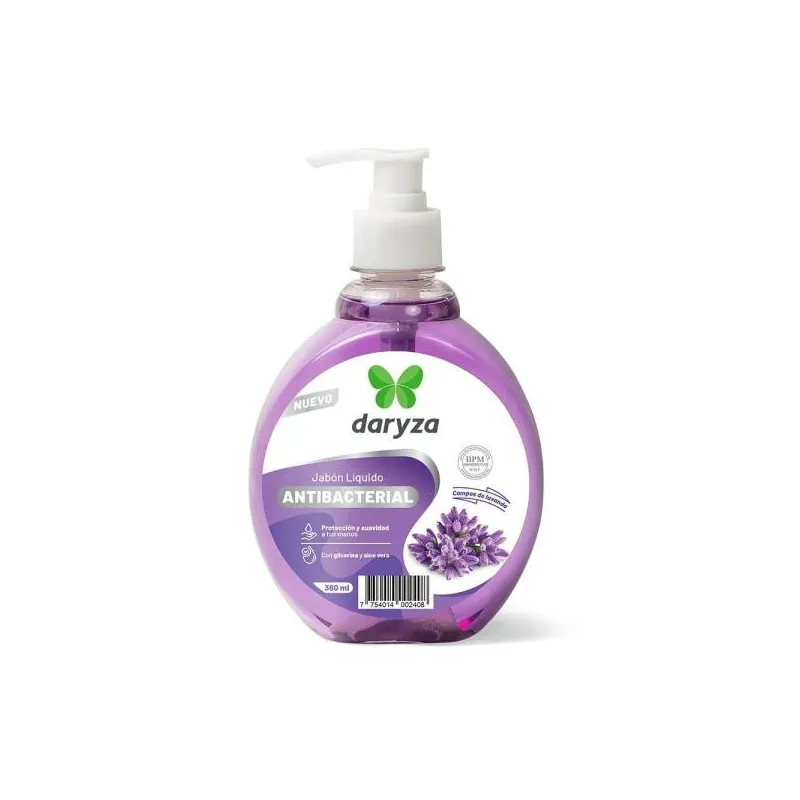 Jabon Liquido de Manos 380ml Antibacterial Campos de Lavanda Daryza 30867