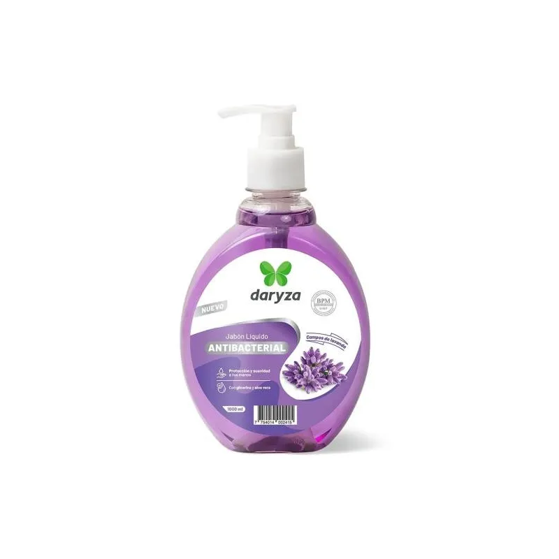 Jabon Liquido de Manos 1L Antibacterial Campos de Lavanda Daryza 30872