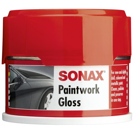 Cera PaintWork Gloss en Pasta, Limpia abrillanta y conserva, para pintura de colores, 250 ml, 316200 SONAX