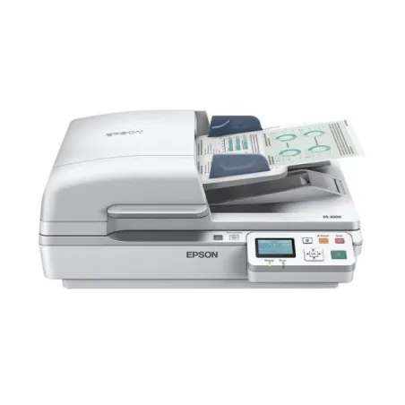 Escaner Epson WorkForce DS-6500, resolución 1200 dpi, velocidad de escaneo 25 ppm / 50 ipm, interfaz USB 2.0.