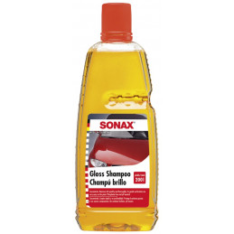 Champu Shampoo Brillo Gloss 1L Concentrado, Limpia y disuelve la suciedad sin eliminar cera, 314300 SONAX