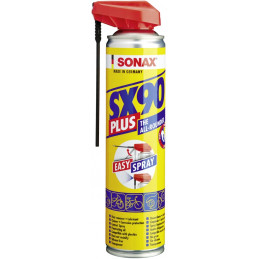 Lubricante SX90 PLUS 400ml Easy Spray Multiusos, Desoxidante Limpiacontacto Aflojatodo, Limpia protege y Lubrica, 474400 SONAX