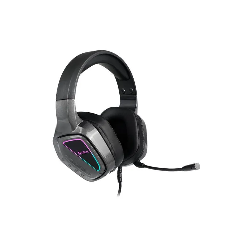 Auriculares Gaming TEROS TE-8171N estéreo, micrófono, Luces RGB