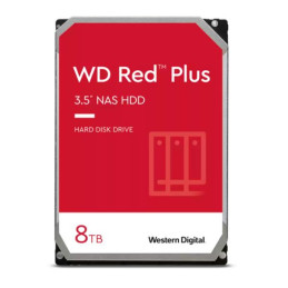 Disco duro Western Digital Red Plus WD80EFZZ, 8TB, SATA, 5640rpm, 3.5", Cache128MB