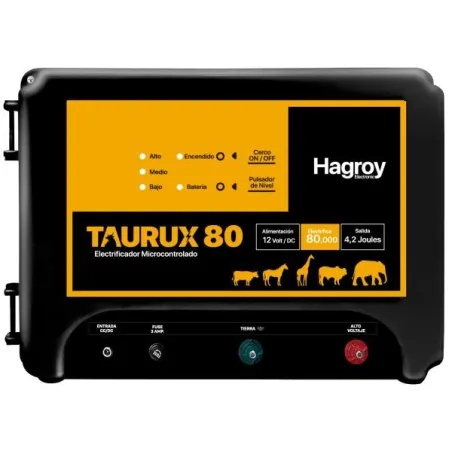KIT Cerco Electrico Ganadero 80KM Electrificador Energizador a Bateria Hagroy KIT-TAURUX-80K Hagroy-KIT Cerco Electrico Ganadero