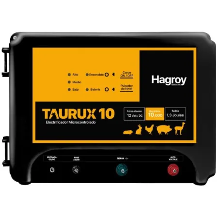 KIT Cerco Electrico Ganadero 10KM Electrificador Energizador a Bateria Hagroy KIT-TAURUX-10K Hagroy-KIT Cerco Electrico Ganadero