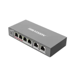 Switch PoE 4Puertos 10/100 Mbps 4Poe 2Uplink Hikvision DS-3E0106HP-E Hikvision-Switch PoE 4Puertos 10/100 Mbps 4Poe 2Uplink Hikv