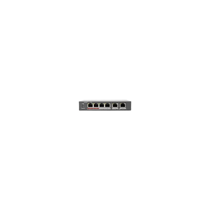 Switch PoE 4Puertos 10/100 Mbps 4Poe 2Uplink Hikvision DS-3E0106HP-E