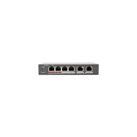 Switch PoE 4Puertos 10/100 Mbps 4Poe 2Uplink Hikvision DS-3E0106HP-E