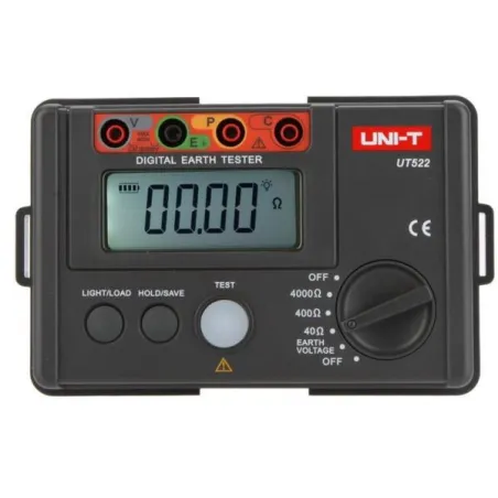 Telurometro Digital UNI-T UT-522 4000OHM Medidor de Resistencia de aislamiento UNI-T-Telurometro Digital UNI-T UT-522 4000OHM Me