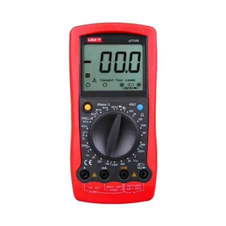 Multimetro Automotriz 1000V DC 750VAC Resist Rotacion Cigüeñal UNI-T UT-105 UNI-T-Multimetro Automotriz 1000V DC 750VAC Resist R