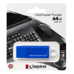 Memoria Flash USB Kingston DataTraveler Exodia 64GB USB3.2 Azul