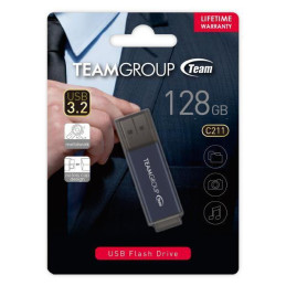 Memoria Flash Drive TEAMGROUP C211 128GB USB3.2 Azul