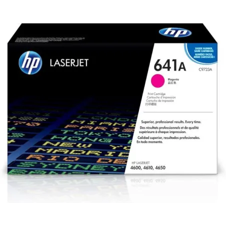 Cartucho Toner 641A Magenta HP C9723A HP-Cartucho Toner 641A Magenta HP C9723A Los cartuchos de tóner HP 641A (C9723A) funcionan
