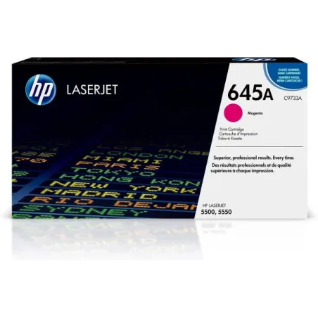 Cartucho Toner 645A Magenta HP C9733A HP-Cartucho Toner 645A Magenta HP C9733A Este cartucho funciona con: HP Color LaserJet 550