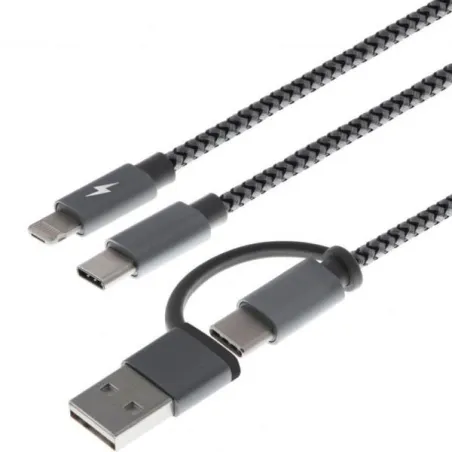  Cable USB Multifuncional USBA o C, Salida: 2 en 1 MicroUSB Lightning USBC Xtech XTC-560 0 Cable USB Multifuncional USBA o C, Sa