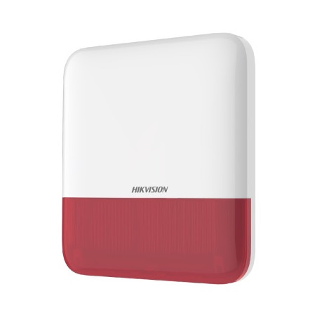 Sirena Inalambrica Exterior Hikvision DS-PS1-E-WB/Red