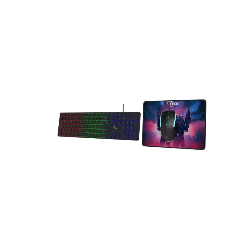 Combo Teclado y Mouse y mousepad USB Hasha Xtech XTK-535S